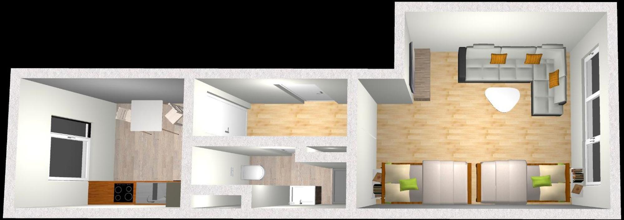 Emas4 Wohnung Mit 2 Einzelbetten, Kueche Krefeld Bagian luar foto
